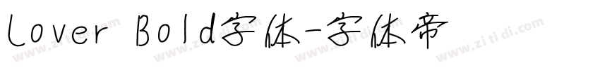 Lover Bold字体字体转换